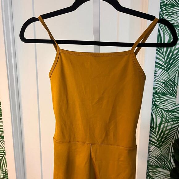 Girlfriend Collective Mustard One Piece Unitard Small - Picture 3 of 8